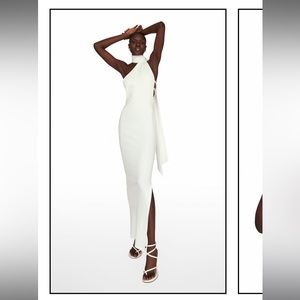 Khanum’s Kara Scarf Dress in Ivory Size M